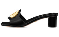 DIOR Rubber Sole Odor-Resistant Slide Slippers Women's Black
