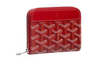 GOYARD MATIGNON Canvas With Leather Wallet Small Size Unisex Red