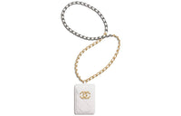 CHANEL 19Bag Lambskin Card Holder Women's White