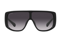 CHANEL Irregular Shape Sunglasses Women's Black