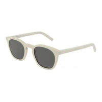 SAINT LAURENT Acetate Square Sunglasses Men's Beige