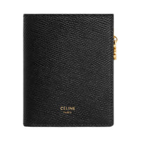 CELINE Grained Calfskin Wallet Women's Black