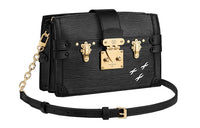 LOUIS VUITTON Trunk Clutch Cow Leather Crossbody Bag, Shoulder Bag Women's Black