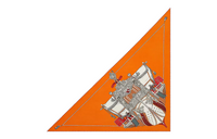 HERMES Knit Scarves Women's Orange