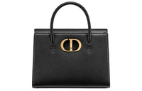 DIOR Calfskin Handbag Shoulder Bag Large Size Women's Black