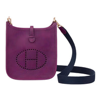 HERMES Evelyne Cow Leather Backpack, Gold Tone Lock Crossbody Bag, Shoulder Bag Mini Women's