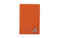 PRADA Leather Card Holder Women's Papaya Color