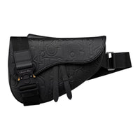 DIOR Calfskin Saddle Bag Crossbody Sling Bag Men's Black