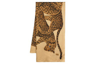 SAINT LAURENT Pre Owned 1980s Tiger print Silk Scarf