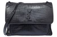 SAINT LAURENT Cow Leather Shoulder Bag Crossbody Bag Regular Women's Black