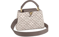 LOUIS VUITTON Capucines Bb 1854 Embroidered Ecru White/Taupe Brown