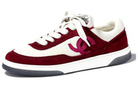CHANEL Stylish Skateboarding Shoes Men's White Red