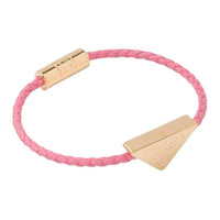 PRADA Leather Wristbands Women's Pink