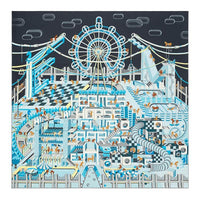 HERMES Cashmere Knit Scarves Women's Blue