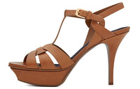 SAINT LAURENT Tribute 105mm Leather Platform Sandals