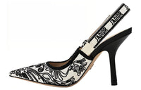 DIOR J'Adior Slim Heel High Heels Women's White Black