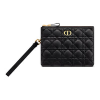 DIOR Cow Leather Clutch Women's Black