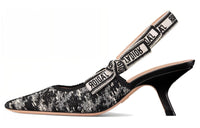 DIOR J'Adior Slim Heel High Heels 6.5cm Women's Black White