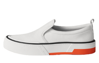 HERMES Gliss Slip-Resistant Low-Top Skateboard Shoes Men's White