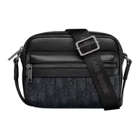 DIOR Oblique Jacquard Canvas Shoulder Bag Crossbody Bag Mini Men's Black