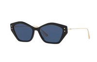 DIOR Acetate Irregular Shape Sunglasses Women's Black