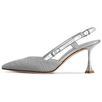 LOUIS VUITTON Blossom High Heels 7.5cm Women's Silver