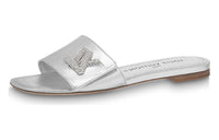 LOUIS VUITTON Shake Slide Slippers Women's Silver