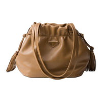 PRADA Nappa Leather Crossbody Bag Shoulder Bag Women's Caramel