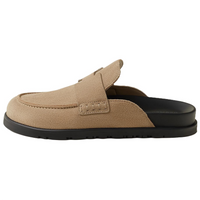 HERMES Go Closed Toe Slippers Men's Beige Yellow