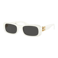 MIU MIU Acetate Rectangular Sunglasses Women's White