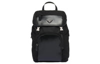 PRADA Fabric With Leather Backpack Regular Men's Black