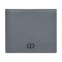 DIOR Grain Calfskin Wallet Men's Dark Gray