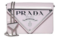 PRADA Leather Crossbody Bag, Shoulder Bag Women's Pink