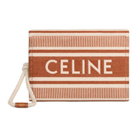 CELINE Fabric Clutch Women's Ochre