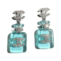 CHANEL Earrings Women's Blue