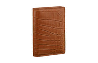 LOUIS VUITTON Crocodile Leather Card Holder Wallet Men's Brown