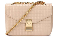 CELINE Leather Small Square Bag Shoulder Bag, Crossbody Bag Regular Women's Nude