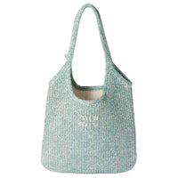 MIU MIU Ivy Polyamide Polyester Shoulder Bag Women's Blue Green