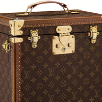 LOUIS VUITTON Canvas Whiskey Wine Box Handheld Hard Case Small Size Unisex Brown