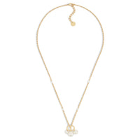 DIOR Metal Resin Pearl Necklaces Women's Gold