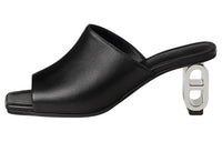HERMES Slide Slippers Women's Black