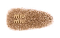 MIU MIU Leather, Metal, Shearling Hair Clips Women's Brown