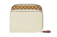 HERMES Silk'In Cow Leather Wallet Regular Women's Gray White/Sesame/Dusty Blue
