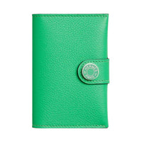 HERMES Evercolor Leather Card Holder Women's Green