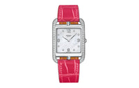 HERMES Cape Cod Wrist Watch Quartz Movement Genuine Leather Strap 29*29mm White Dial Women's Watch W044212WW00