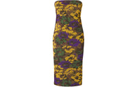 SAINT LAURENT Floral-print Tulle Midi Dress