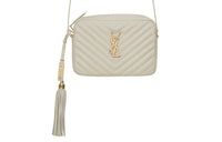 SAINT LAURENT LOU Cow Leather Cowhide Camera Bag Shoulder Bag Crossbody Bag Regular Women's White