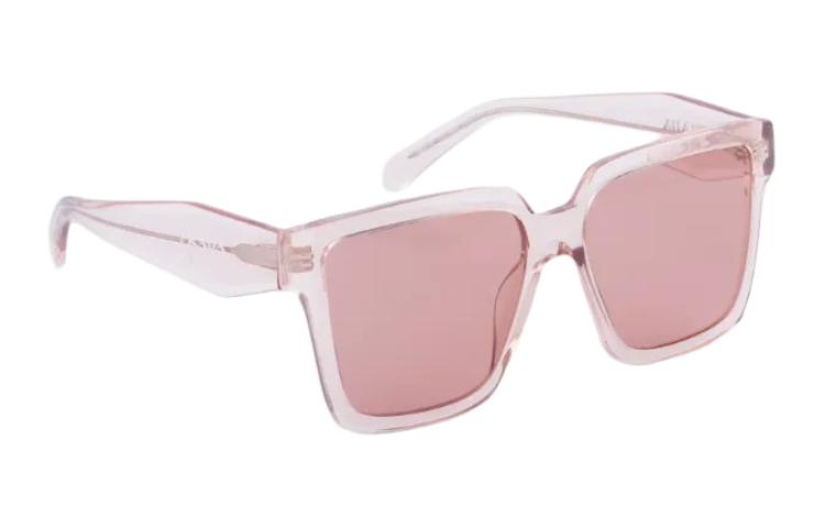 PRADA Acetate Irregular Shape Sunglasses Women's Pink