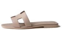 HERMES Slip Resistant Slide Slippers Women's Beige