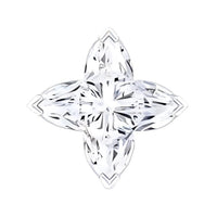 LOUIS VUITTON 18K White Gold Diamonds Stud Earrings Unisex White